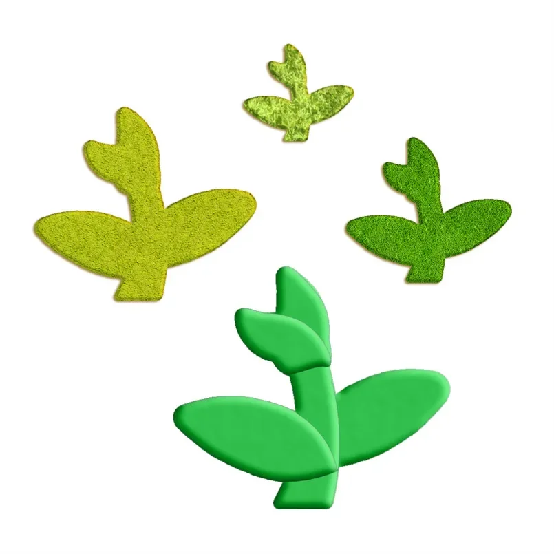 Four Specifications Cartoon Plants,Grass Germination,Plastics Moulds,Cake Fondant Tools,Cookie and Sushi Fruit Cutters