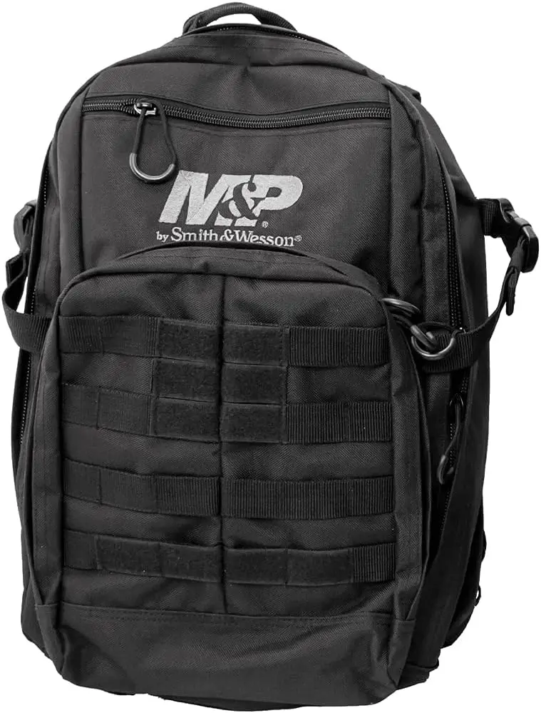 M&P Duty Series Small Backpack, Weather Resistant Ballistic Fabric, MOLLE, 9 Compartments, Laptop Pocket, for Hunting Range