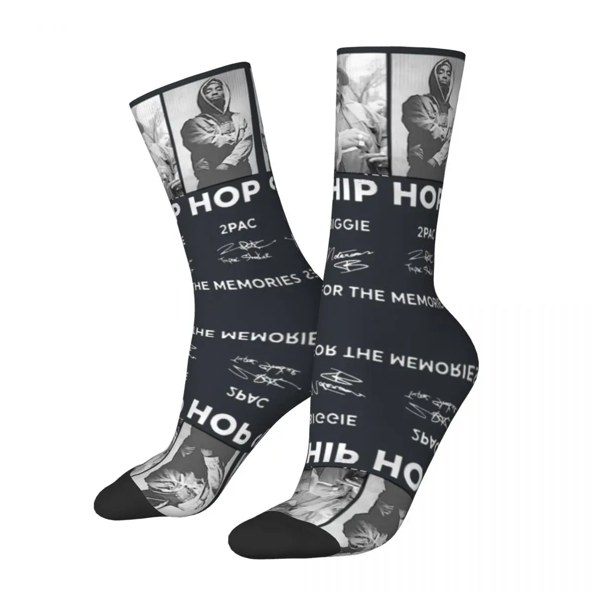 Hip Hop Vintage I Am D.m.x Big.gie 2.pa.c Signature Men's Socks Unisex pop rapper Printe Novelty Crew Sock Boys official-website