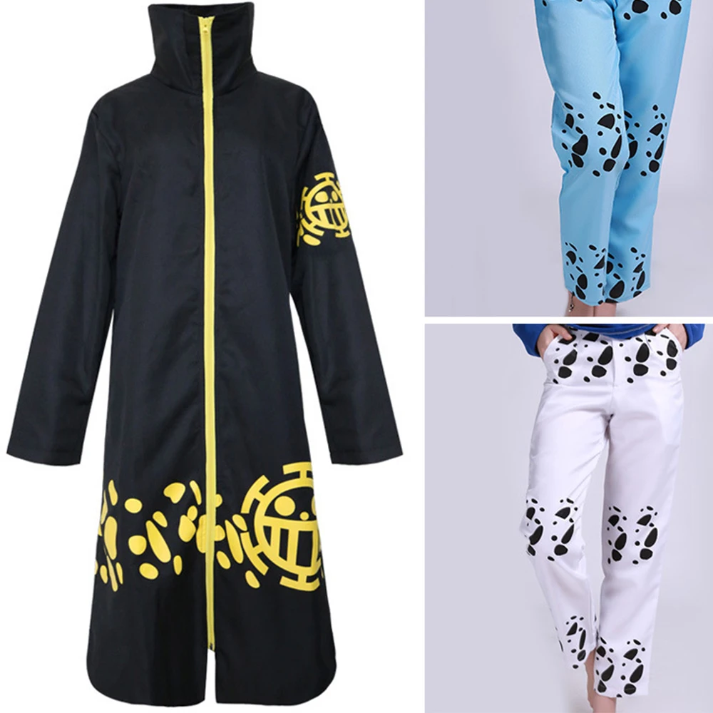 Anime Character Trafalgar Law After 2 Years Cosplay  Costume  Coat Cloak Outerwear Hat Pants