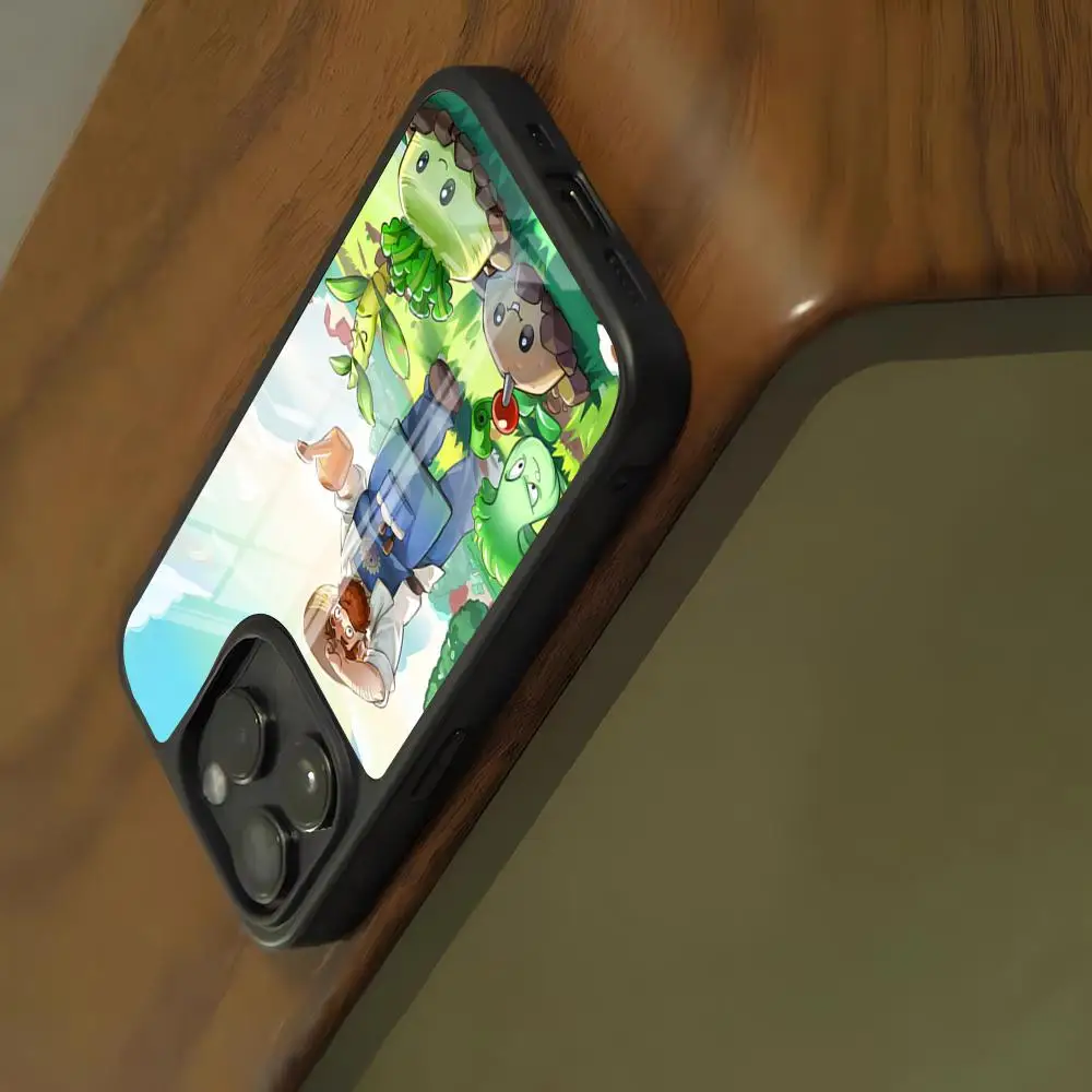 Чехол для телефона Plants Vs Zombies для iPhone 17 Pro Max, 15 Pro, 16, 14 Plus, 12, 13 Mini, 11 Pro, ударопрочный стеклянный чехол.