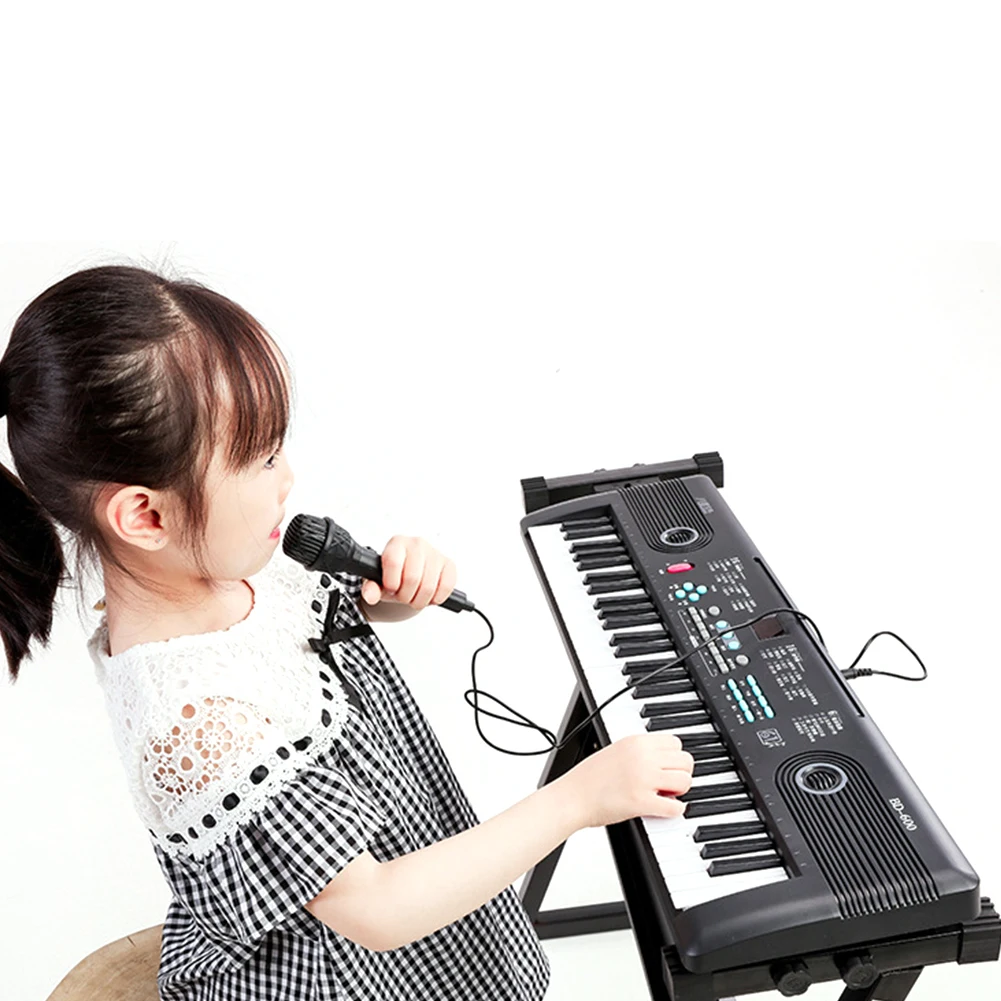 بيانو إلكتروني احترافي مكون من 61 مفتاحًا ولوحة مفاتيح رقمية محمولة مع ميكروفون آلة موسيقية للبالغين والأطفال