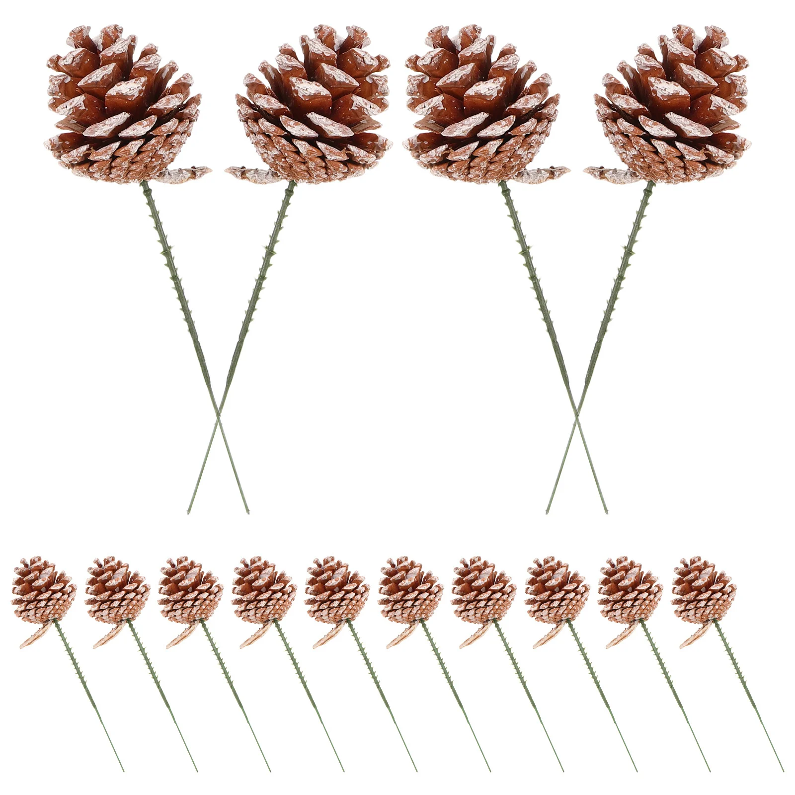 

Christmas Pinecone Craft Picks 20Pcs Rustic Tree Decorations Holiday Wreath Garland Ornaments Winter Seasonal DIY Table Accents