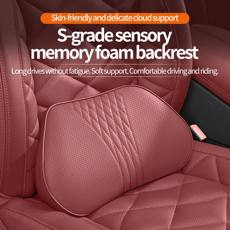 Car Headrest Lumbar Support Lumbar Cushion Memory Foam Cushion Backrest Lumbar Pillow Car Comfortable Neck Pillow Car Accsesorie