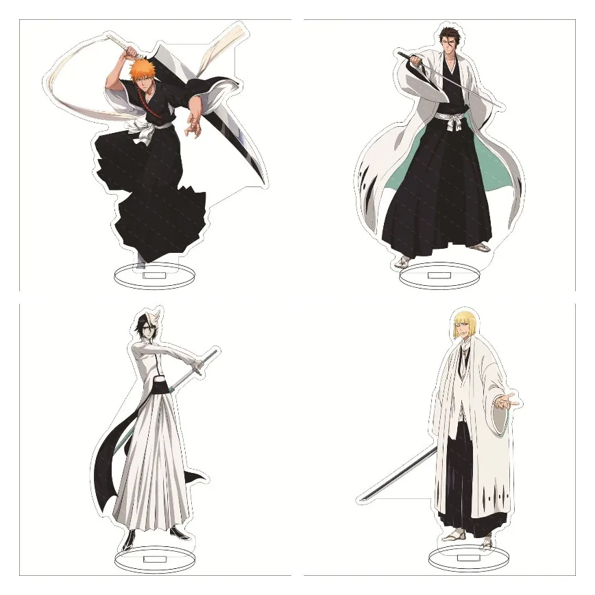 Anime BLEACH Figures Kurosaki Ichigo Aizen Sousuke Acrylic Stands Character Hirako Shinji Decor Model Prop Birthday Gift 15CM