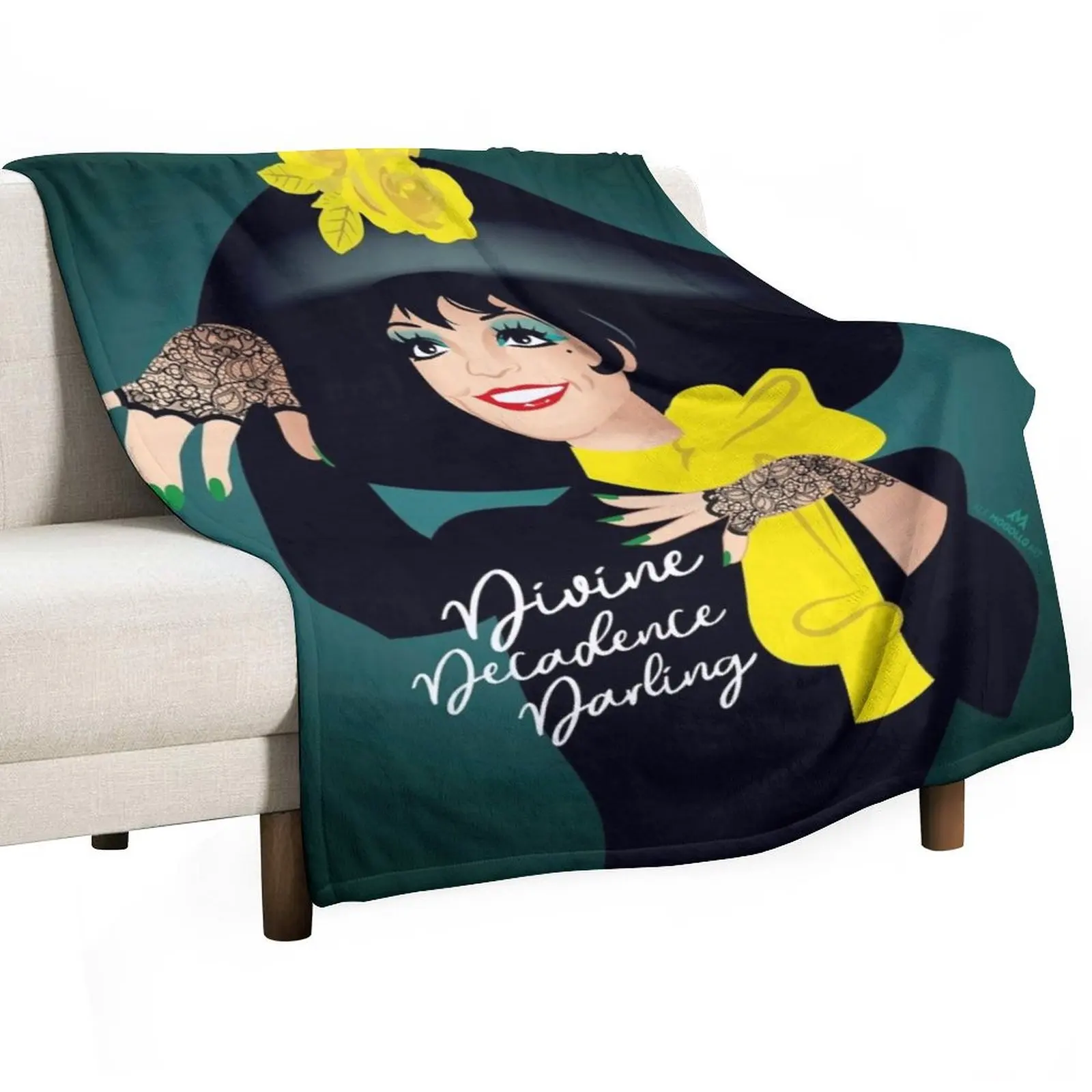 Divine decadence darling Throw Blanket anime Blankets For Sofas Extra Large Throw Beautifuls Warm Flannel Blankets