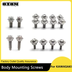 For KAWASAKI KX125 KX250F KX450F KLX250R KLX450R Motorcycle Screws Fairing Bolts Body Screw Nuts M6/M8 Front Fender Seat Parts