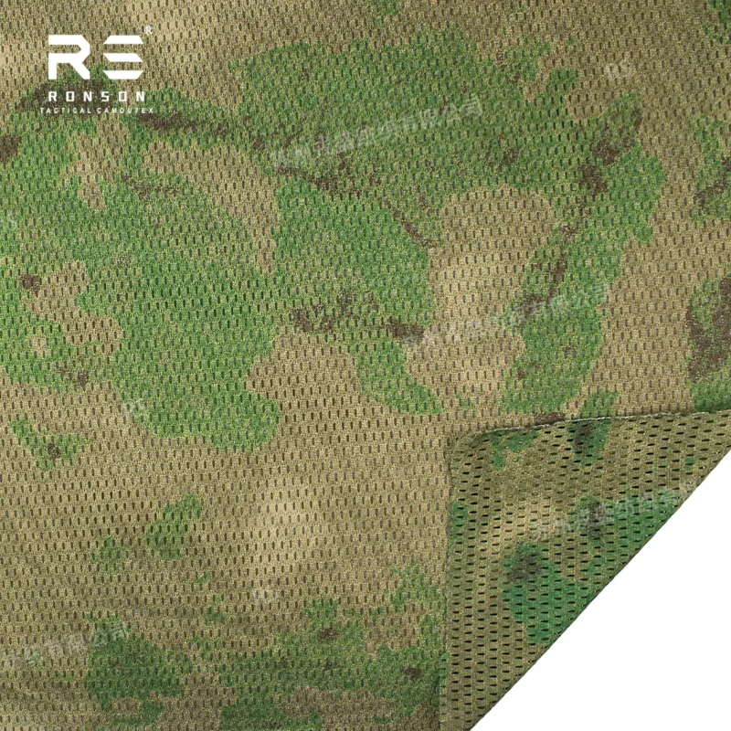 

A-TACS-FG Камуфляжная сетчатая ткань 120 г/м2 Легкая с обеих сторон с принтом 100% полиэстер, антистатическая для тактического использования на открытом воздухе