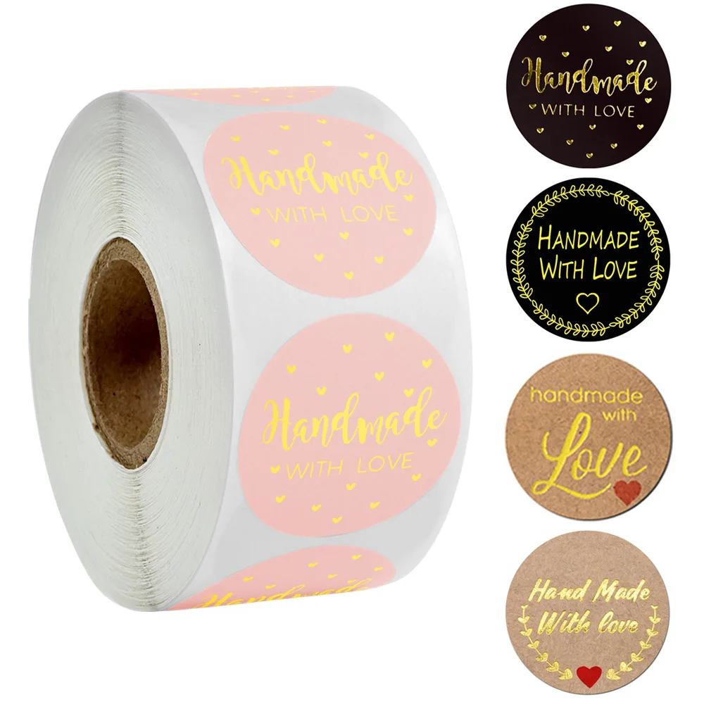 Handmade with Love Bread Baking Gift Box Kraft Opp Bag Packaging Adhesive Washi Tape Stickers Packing Paper Lable Seal Tag Use