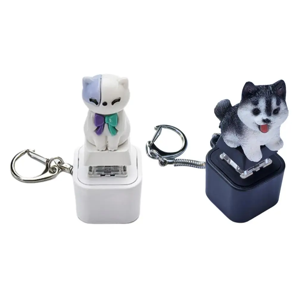 Brelok z przyciskiem, ładowany przez USB-C, z efektami dźwiękowymi, kolorowymi światłami LED, mechanizmem dotykowym, przenośna zabawka antystresowa.