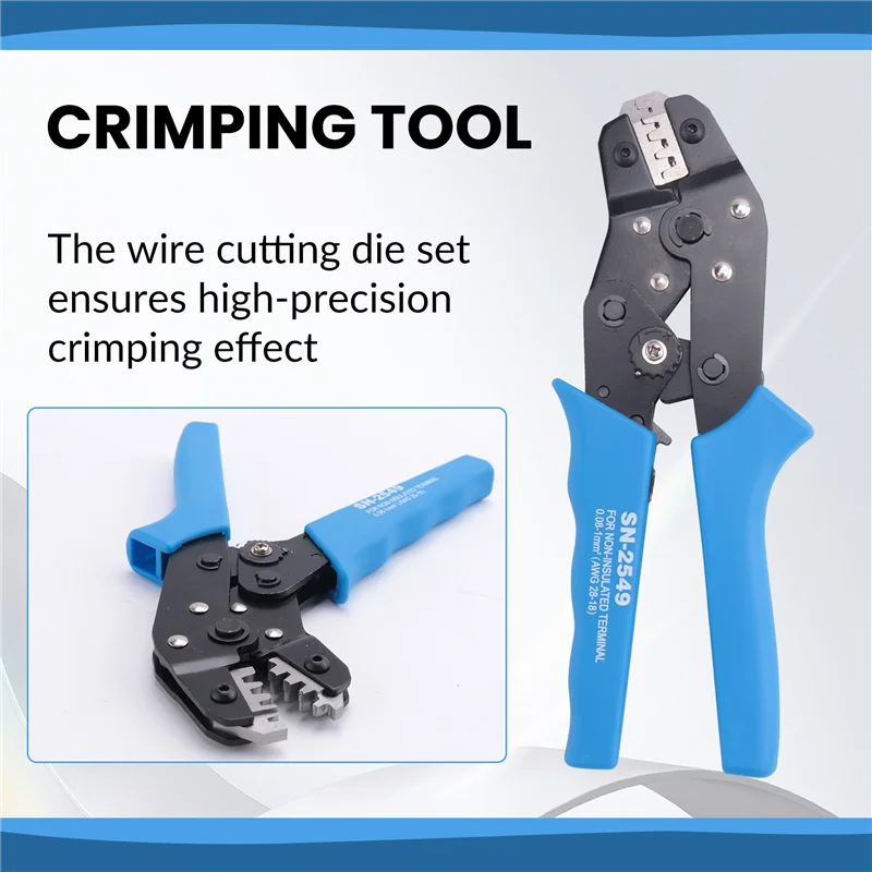 -A14E SN-2549 أداة تجعيد الكابلات الطرفية ذاتية الضبط مناسبة لمحطة Dupont PH2.0 XH2.54 KF2510 JST Molex D-SUB