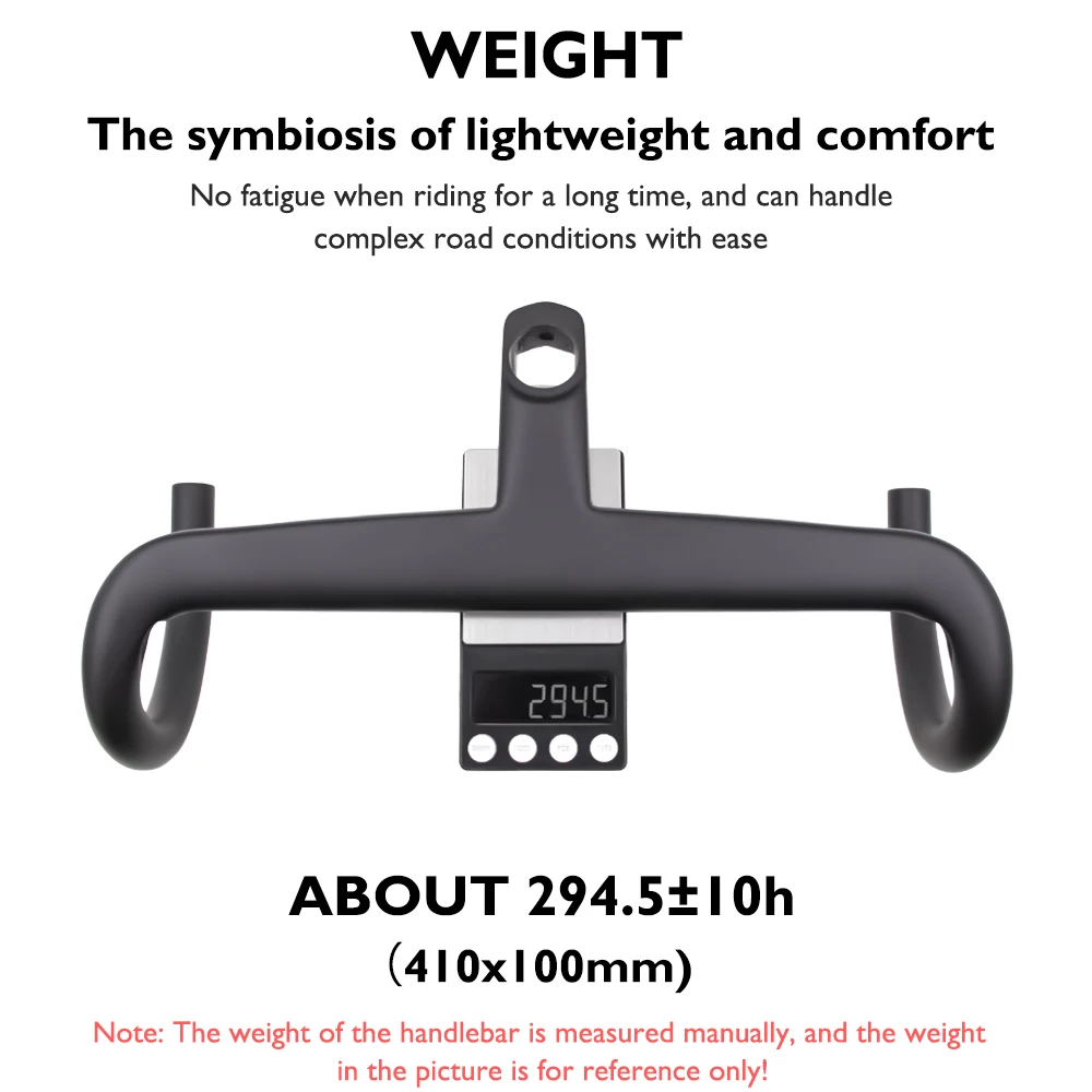 CC.01-C68، V5Rs، V4Rs، ألياف الكربون قطعة واحدة مقود الطريق أسود غير لامع سبليت المقود المدمج في الأسلاك 370-430mm دراجة المقود #5