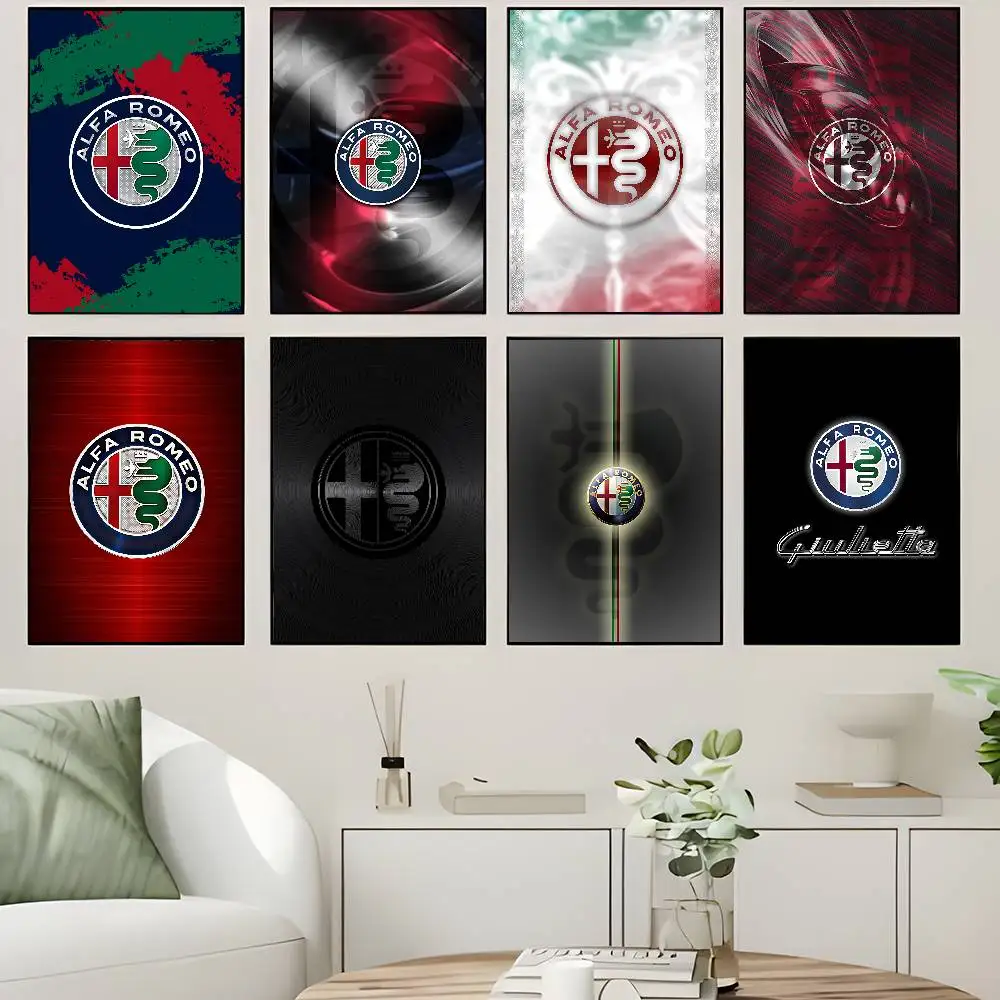 Car Brand A-Alfa R-Romeo Classic Vintage Posters HD Quality Wall Art Retro Posters For Home Room Wall Decor