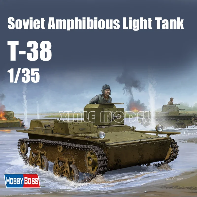 

Комплект модели пластикового танка Trumpeter 83865 21DWSXG, советский световой танк-амфибия T-38 1/35