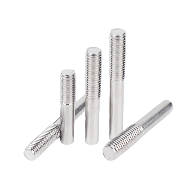 M3 M4 M5 M6 304 Stainless Steel Single Head Bolts Stud Extension Rod Half Thread Single Head Threaded Rods