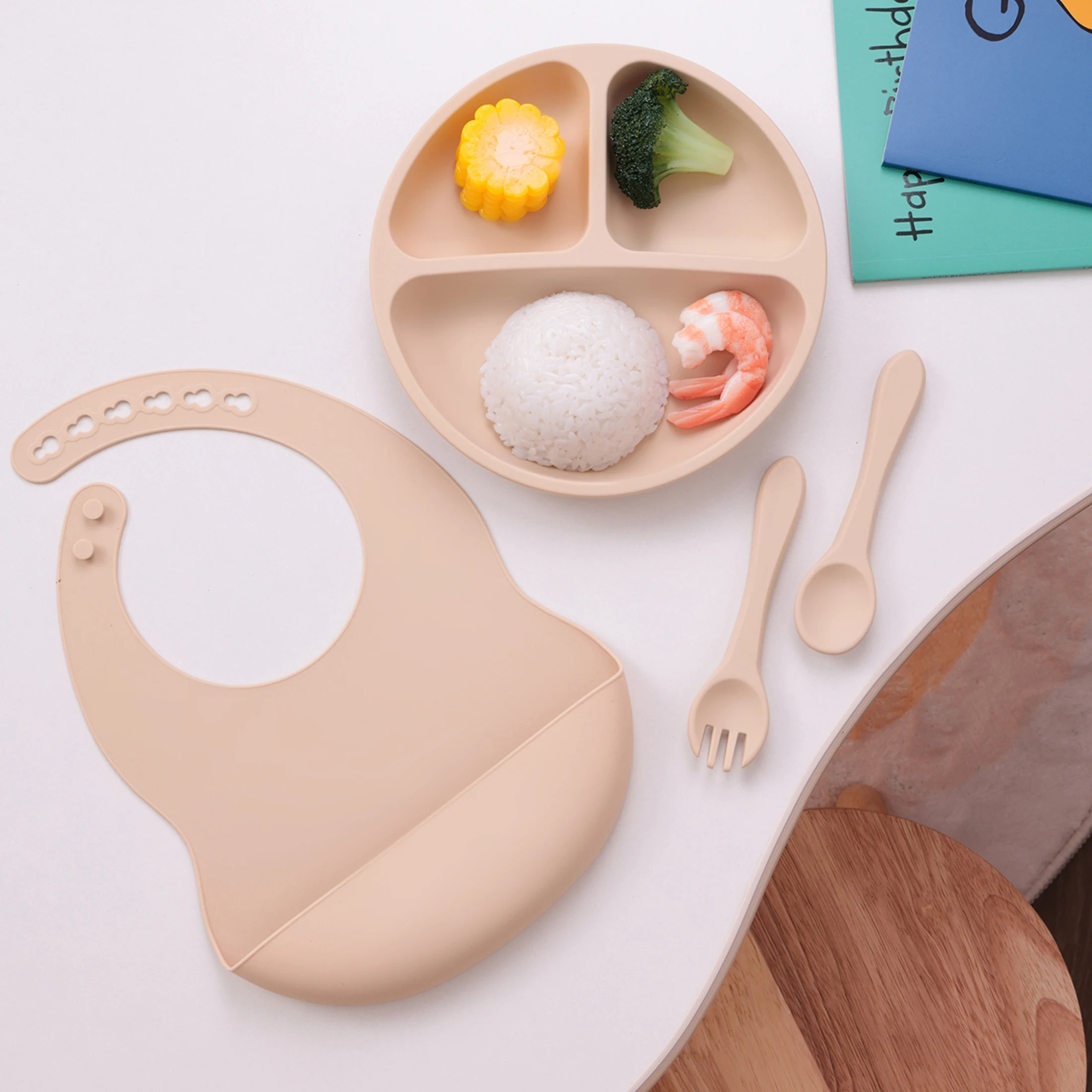 Color niños 4 Uds juego de ali - Plate Suction Toddler reseña y precio