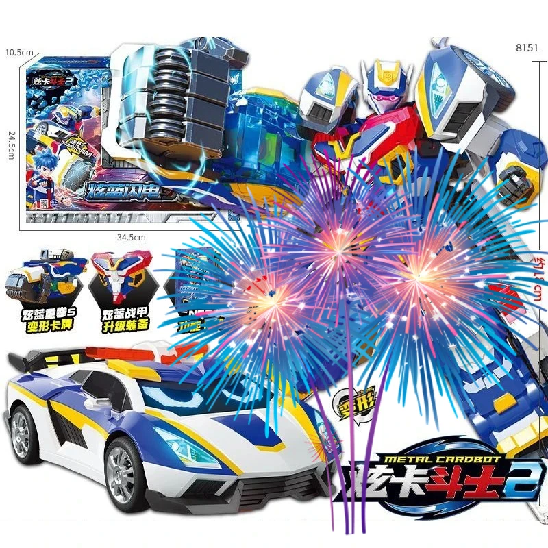 Metal Cardbot S BLUE COP TRINITY Robot transformable SUV, voiture, camion, jouet, figurine d'action, modèle de transformation ABS, cadeau pour enfants