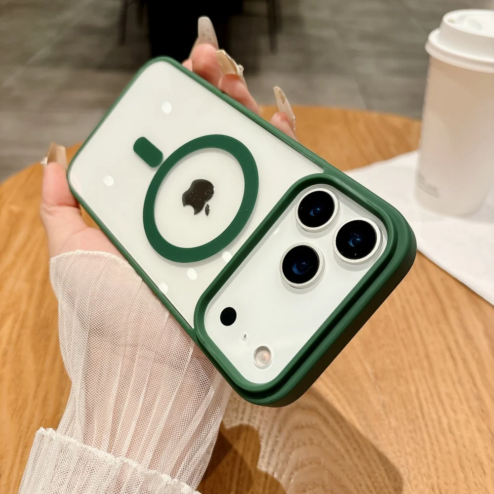 For Magsafe Case For iPhone 17 Air 17Promax 16 15 14 Pro Max Plus 13 12 Mini 11 16E SE4 17Pro Original Transparent Acrylic Cover - náhled 4