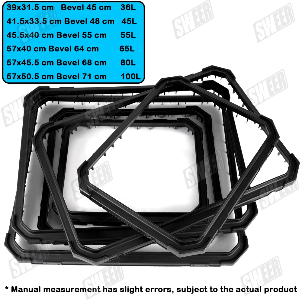 Motorcycle Tail Box Waterproof Plastic Middle Frame Universal For 36L, 45L, 55L, 65L, 80L, 100L Tailbox Assembly Accessories 6