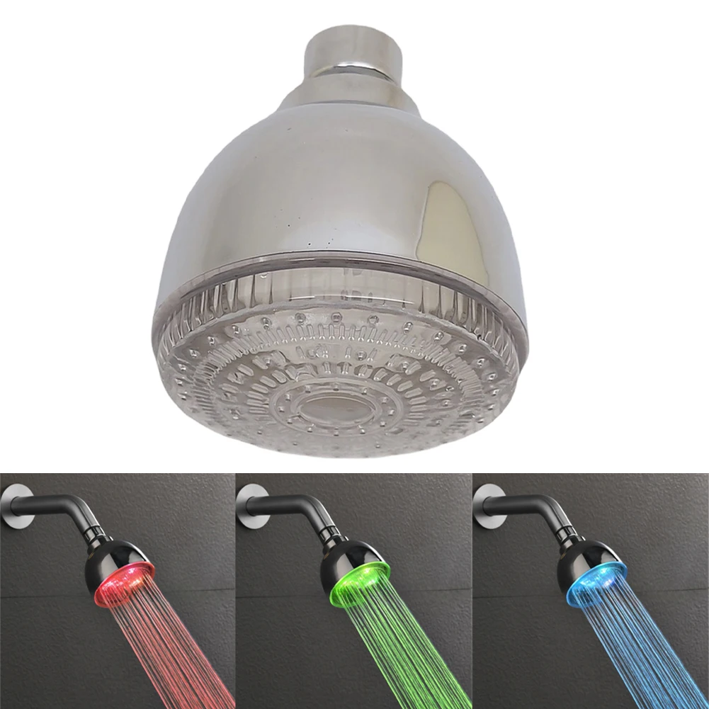 Bidet Top Spray Nozzle LED Shower Head Easy Installation No Battery Required ABS Material Bathroom Shower Upgrade