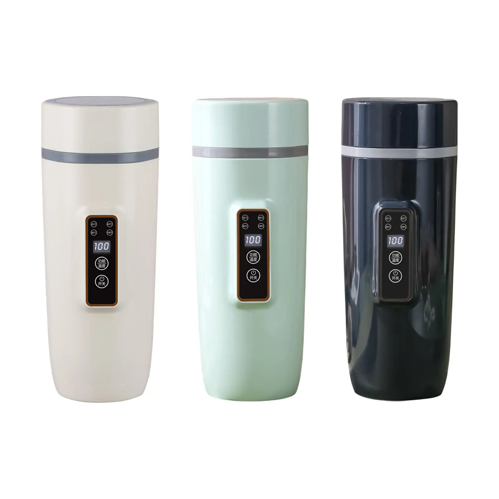 Car Kettle Boiler, Portable Electric Heating Kettle, Leakproof ,Smart Hot Water Boiler Car Heating Mug, for Heating Water