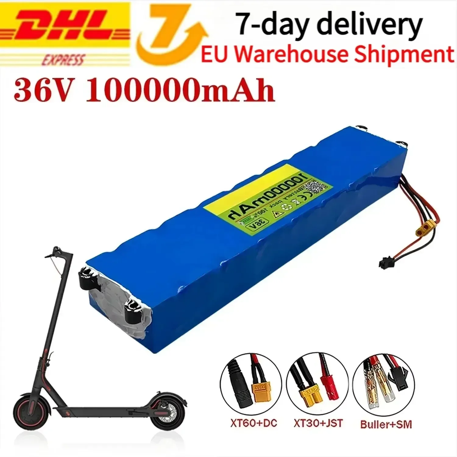 Batería de litio para patinetes eléctricos, 10S3P, 36V, 100000mAh, litio 18650, M365