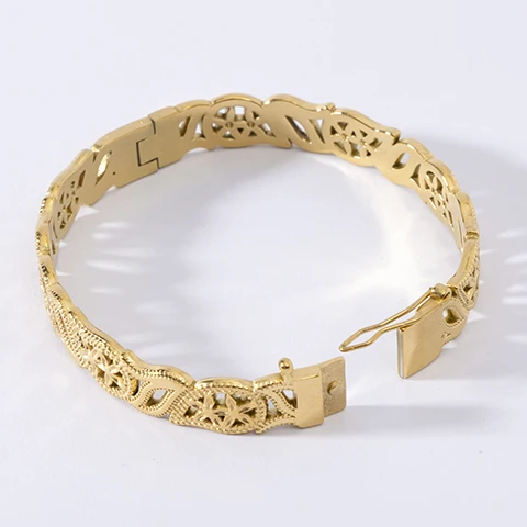 LUIZADA Vintage vergoldetes Armband für Frauen, Edelstahl, Luxus-Armreif für afrikanische Hochzeit, neue exquisite Braut, Verlobung – Detail 21