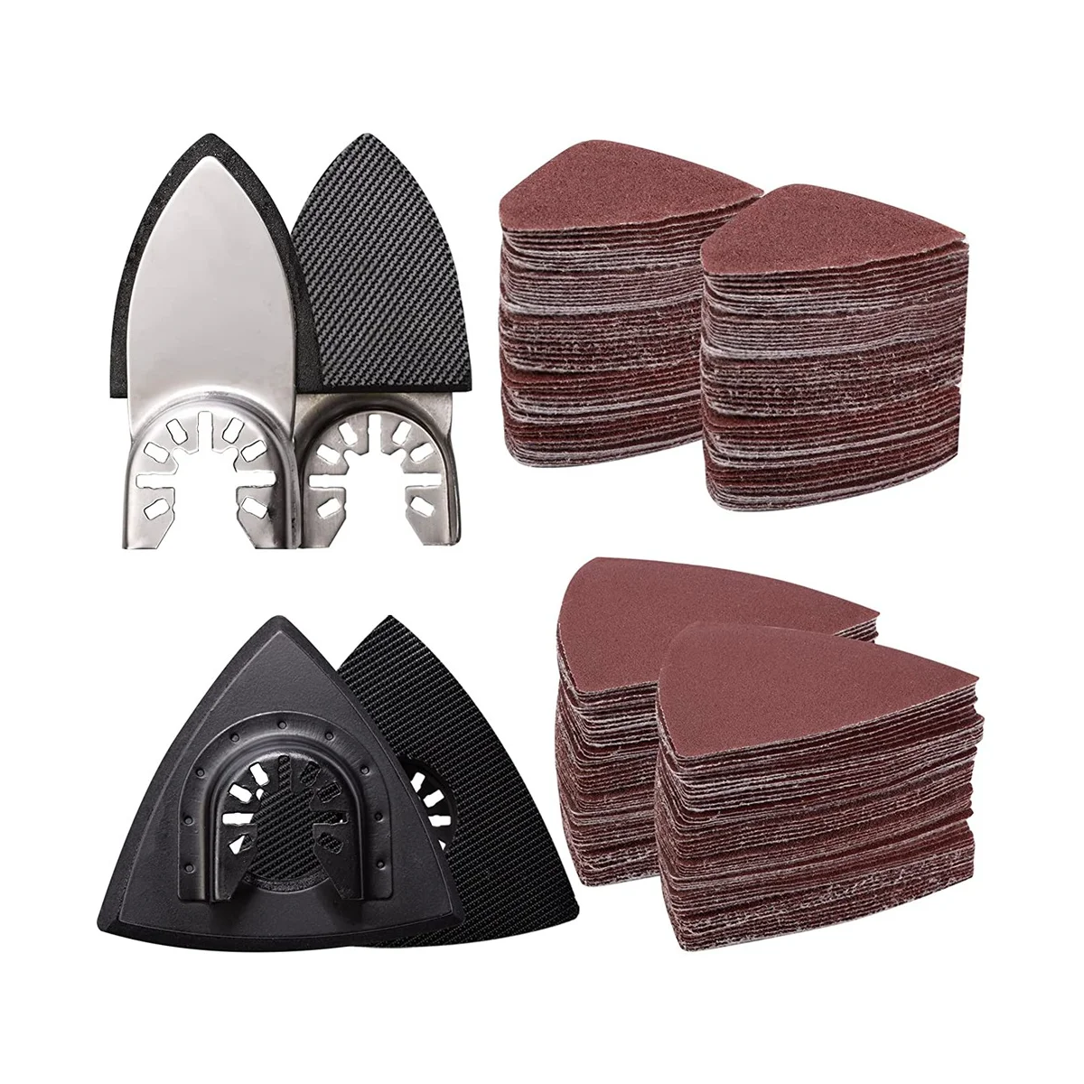 

104Pcs Oscillating Tool Detail Sanding Pads Kit, Grit Fit for Finishing Wood Sanding Plaster