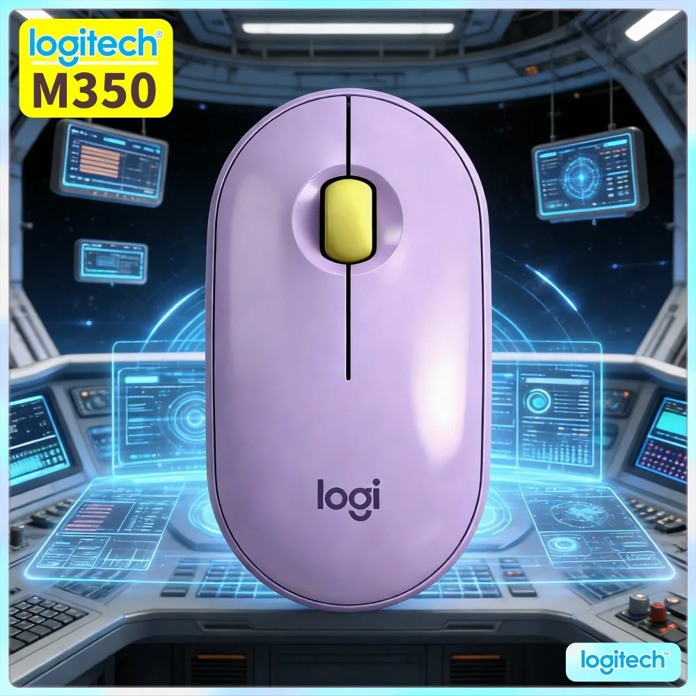 Logitech M350 Portable Office Mouse - Ultra-Thin, Bluetooth Low Energy, Silent Clicks, 1000 DPI, Ipad PC Mac Compatible