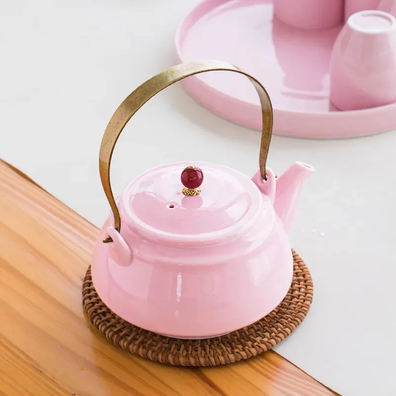 

Celadon Large Capacity Tea Pot Household Filter Beauty Teapot Chinese Ceramic Tea Set Supplies Customized Tea Maker 630ml