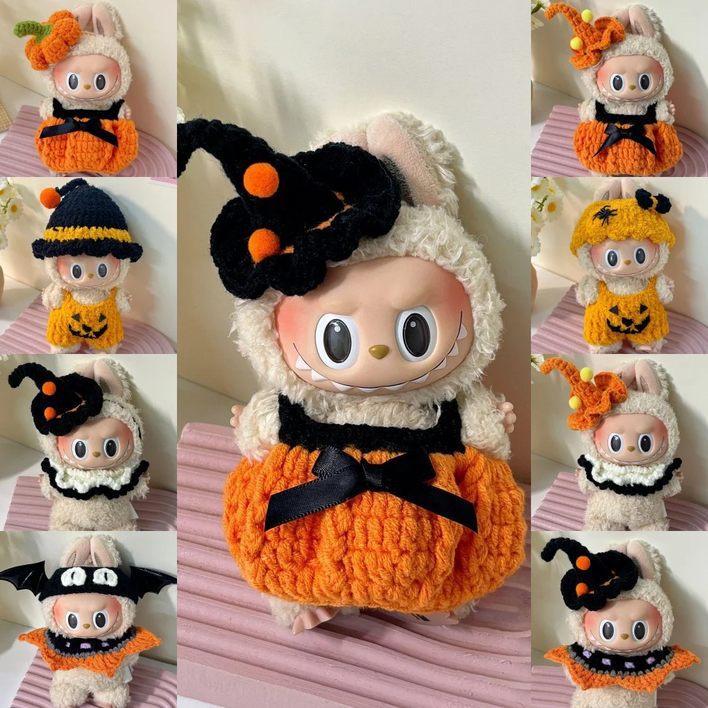 

Doll Clothes For Labubu Clothing All Saints' Day Wizard Spider Pumpkin Bat Wizard Hat Pumpkin Lantern Dress Hallowmas Accessory