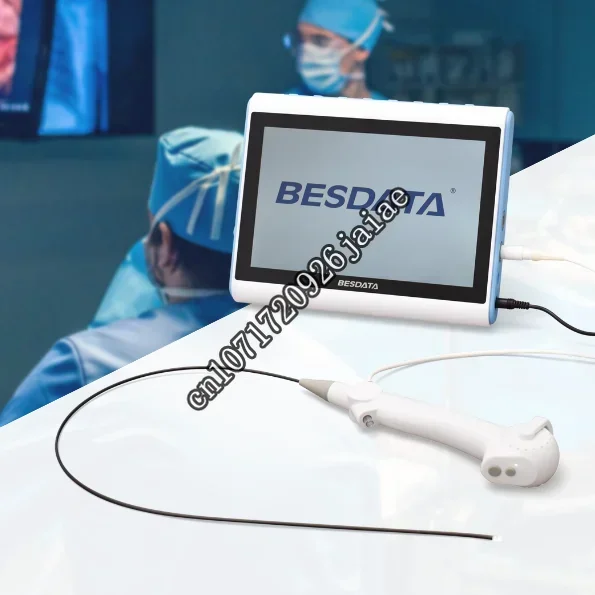 Urology Endoscope BESDATA with 10 inch Medical Monitor HD camera Single Use Flexible endoscope for stone cone urology endoscopy