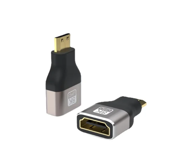 10 قطعة Mini DP 2.1 أنثى إلى Mini DP ذكر محول ثنائي الاتجاه يدعم 8K/60 هرتز لأجهزة الكمبيوتر المحمول شاشة ألعاب التلفزيون مع مخرج تيار متردد