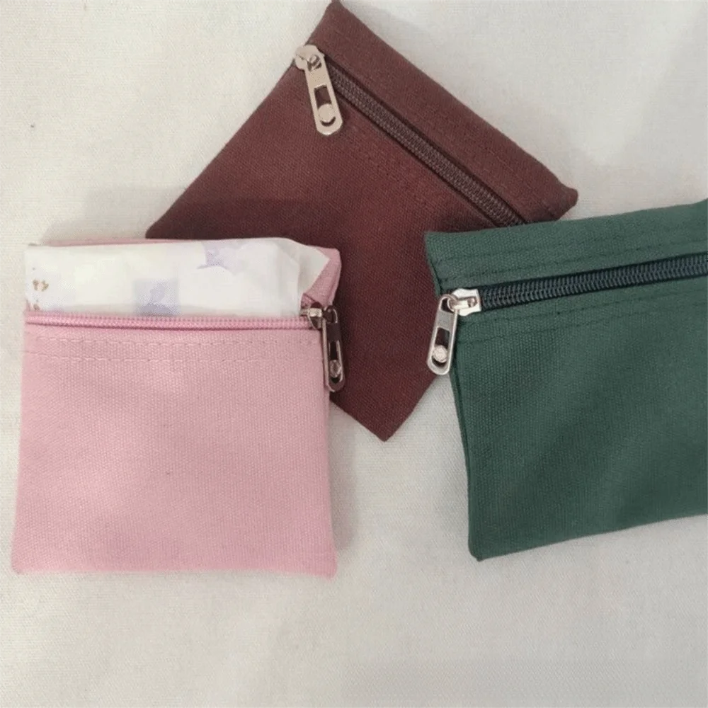 New with Zipper Sew-in Side Hidden Pocket Polyester Durable Inside Security Pocket Solid Color Travel Wallet Pouch view 3