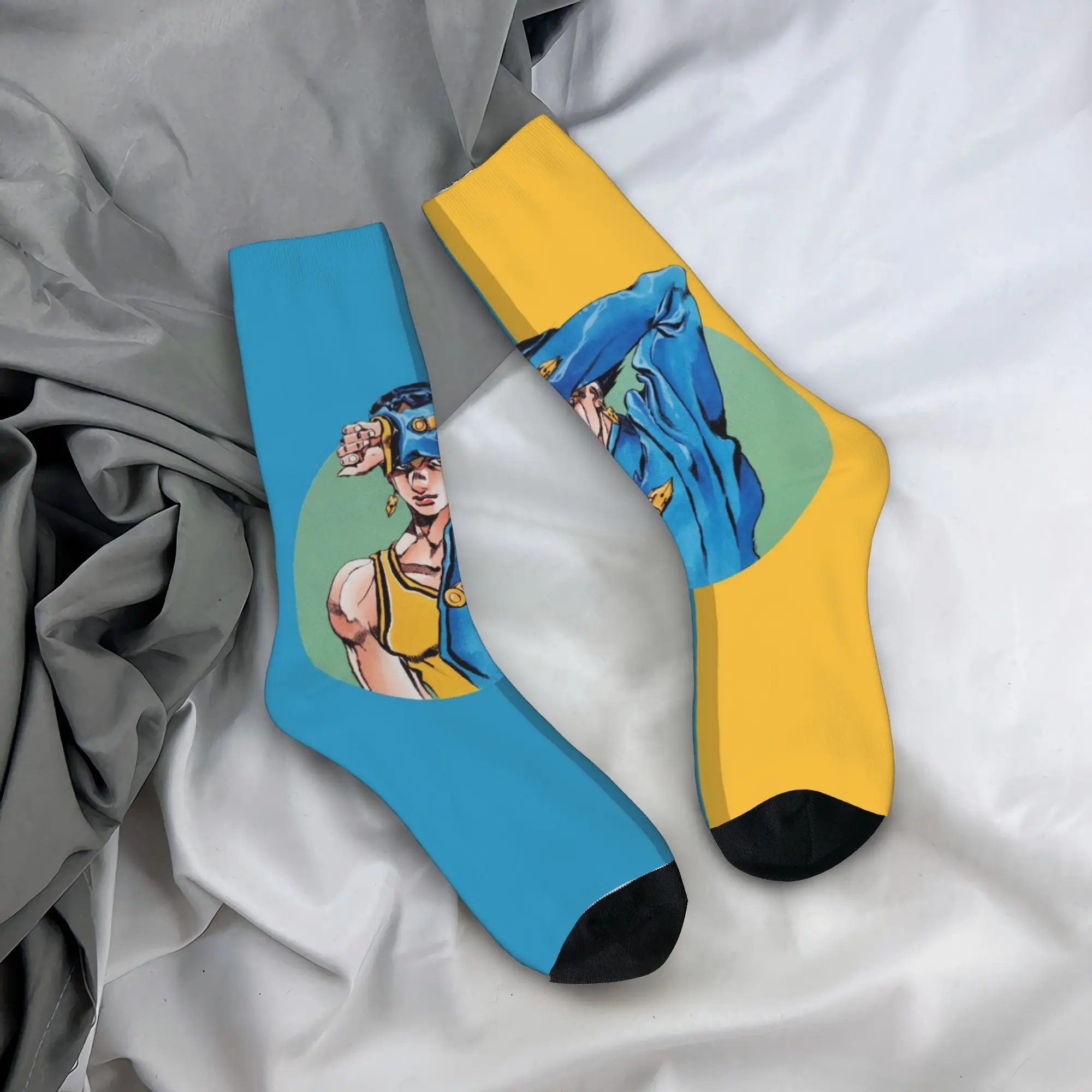 

Носки унисекс с 3D-принтом в стиле аниме JoJo's, для мужчин и женщин, оригинальные, с забавным дизайном