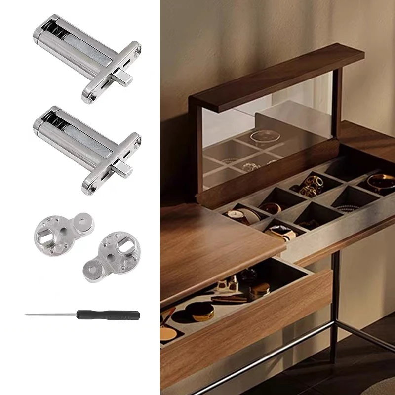 Desk Drop Top Folding Flap Buffer the Flip up and Down Hydraulic Makeup Mirror Cabinet Door Funiture Dressing Table Hidden Hinge