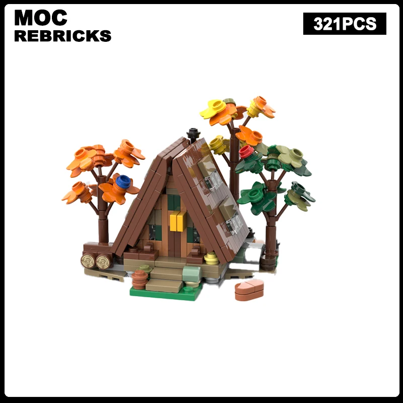 

Street View Series Mini 21338 Winter Frame Hut MOC Building Blocks Assembly Model Bricks Display Creative Children Toys Gifts