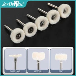 JOY DENTAL 5 szt. Szczotka polerowanie zębów tarcza filcowa wata szczotka do polerowania polerka do narzędzi obrotowych 2.35mm tarcza polerska