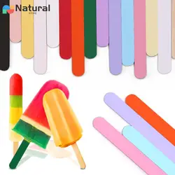 Food Grade Acrylic Ice Cream Sticks 10Pcs/set Colorful Light Popsicle Stick Stirring Rod Distinguishing Labels Kitchen Tools