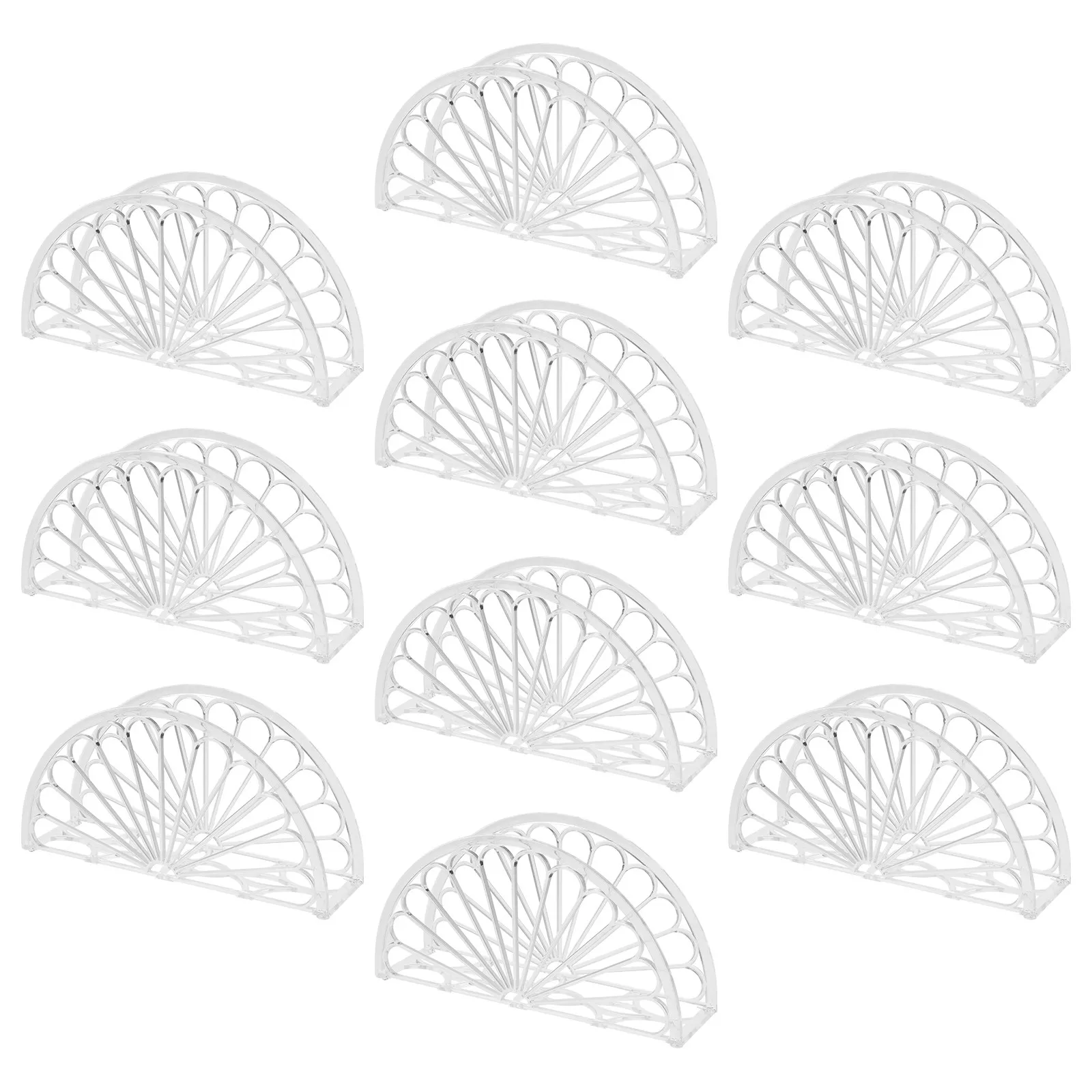 

Набор из 10 прозрачных пластиковых держателей для салфеток, настольный диспенсер для салфеток для ресторанов и отелей, подставки для бумажных салфеток