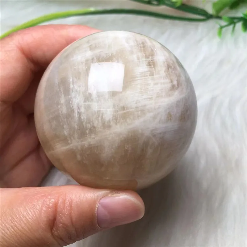 Natural Stone Blue Moonstone Crystal Ball Rock Decoration Rough Polished Labradorite Quartz Sphere Healing