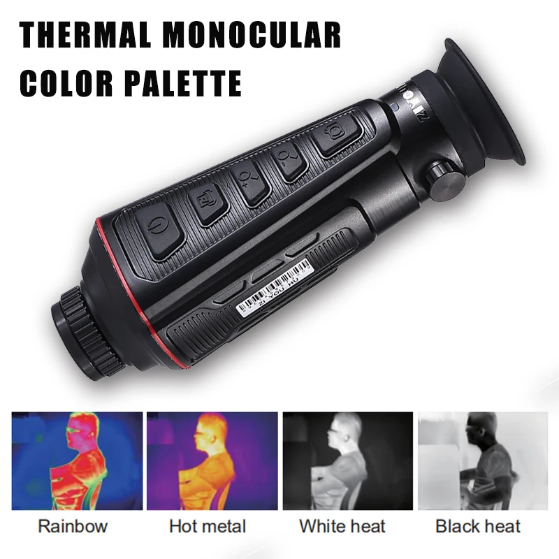 A7 Thermal Imager for Night Hunting 4X Digital Zoom Outdoor Thermographic Telescope with External Screen Infrared Illuminator