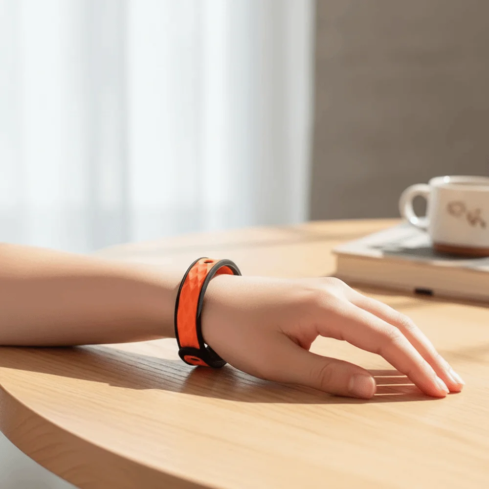 Silicone Anti Static Bracelet Adjustable Waterproof Negative Ion Wristband Rhombic Wireless Anti-Static Bracelet Home