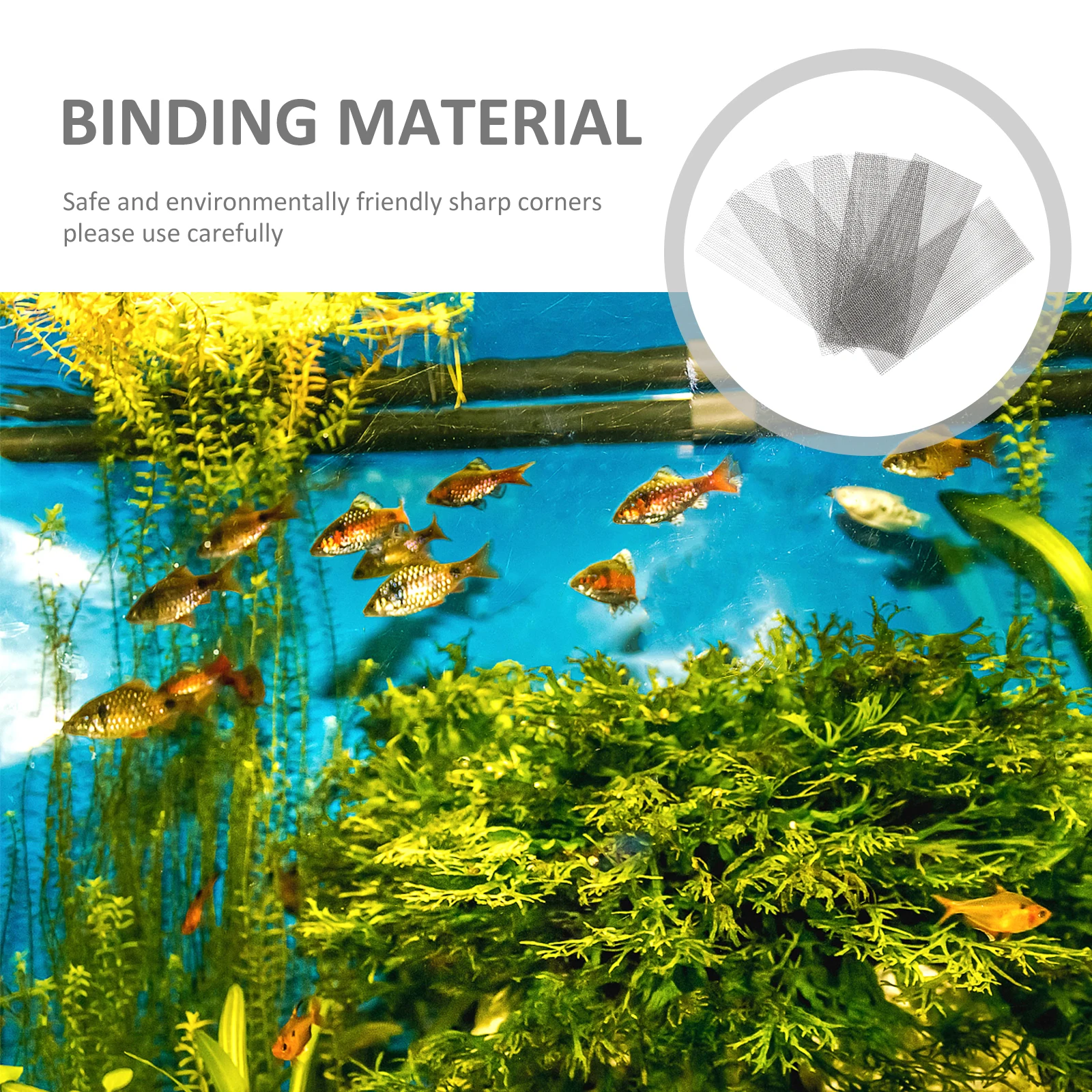 

10Pcs Stainless Steel Wire Mesh Aquarium Plant Fixed Net Tear Resistant Water Grass Fish Tank Moss Pad Decoration Anti-Rust