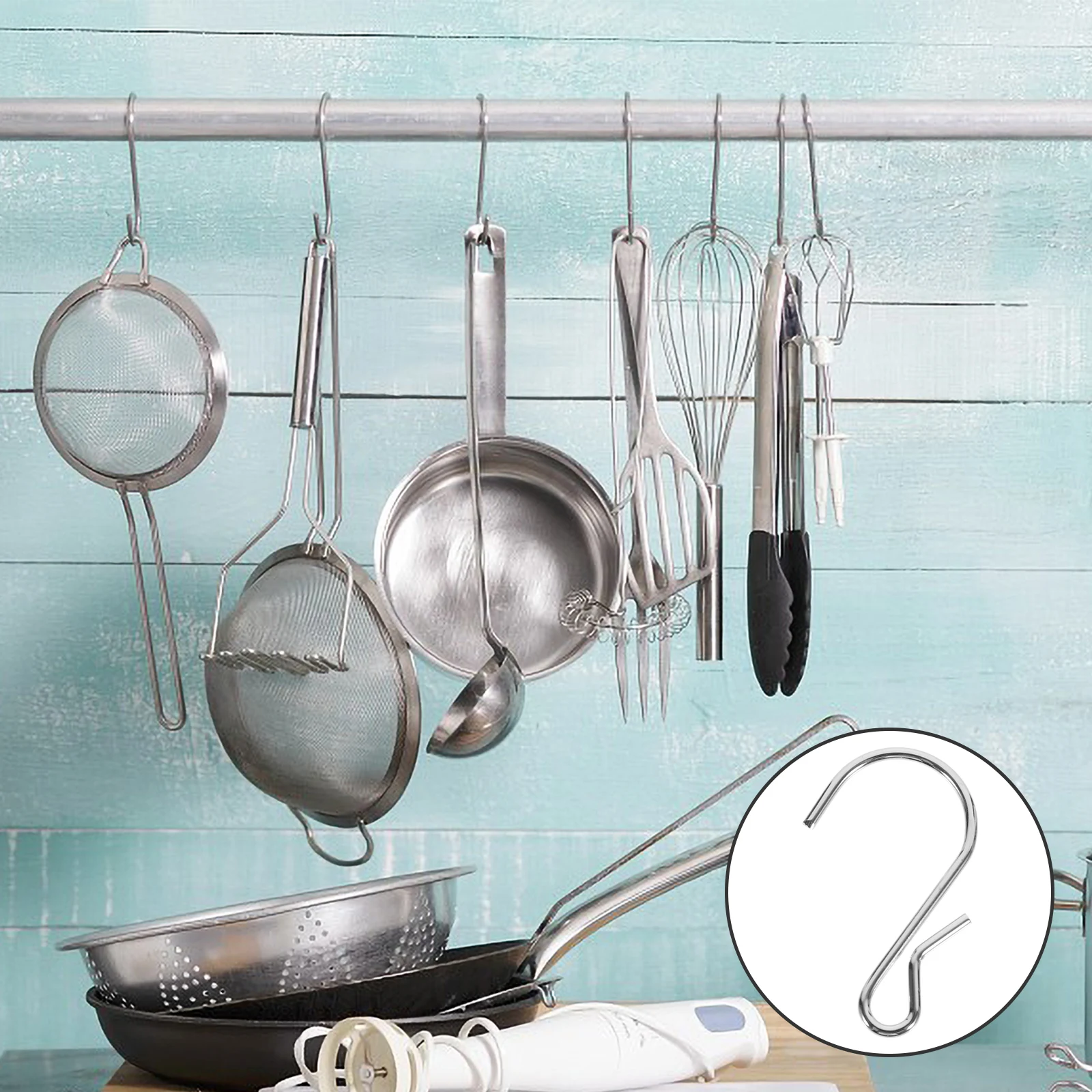 

72Pcs S Shaped Metal Hooks Strong Non Rust Mini Hook for Kitchen Storage Holder Hanging Tools Cookware Garments Dorm Apartment