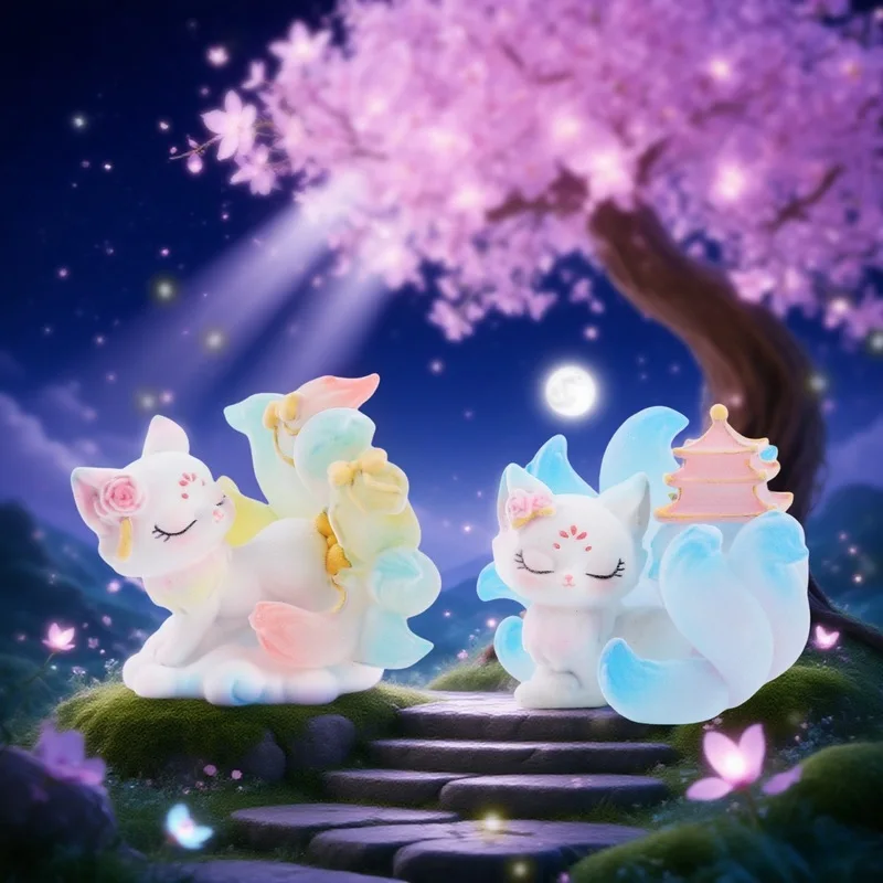 Neue Tushan Smart Fox Beflockung Flut Spielen Blind Box Cartoon Kreative China-Chic Harz Dekoration Desktop Dekoration Geburtstag Geschenk