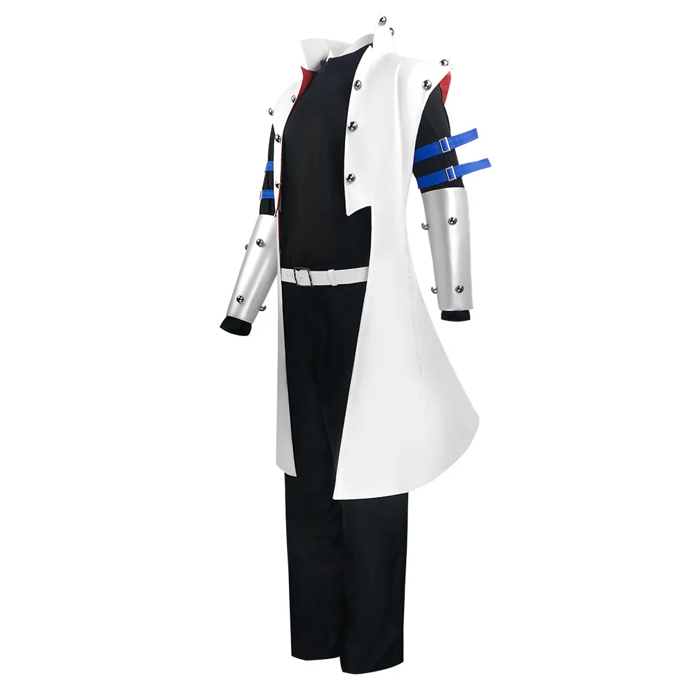 Seto Kaiba Anime Game Cosplay Costume Halloween Medieval Punk Long Jacket Gothic Jirai Kei Uniform Adult Pants Trench Coat Set view 4