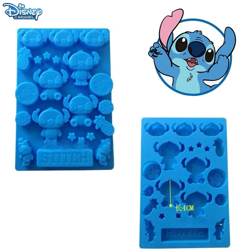 

Kawaii Disney Stitch, милый 3D силиконовый лоток для кубиков льда, фигурка, форма для торта, формы для шоколадных конфет, сделай сам, украшение торта на день рождения, детская игрушка