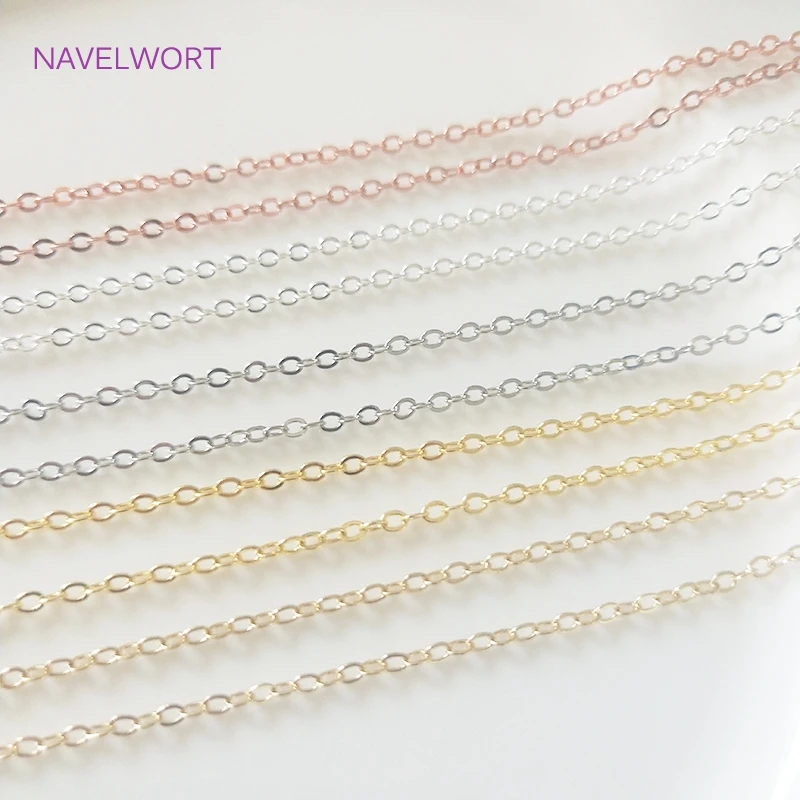 

1.5mm/2mm Thin Chains 14K/18K Gold Plated O Chain For Bracelet Necklace Making Accessories DIY Jewelry Making Findings Wholesale