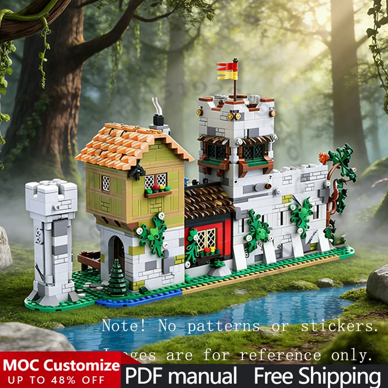 

Модульный конструктор «Средневековая площадь» (1820 деталей) – альтернативная сборка MOC, настраиваемый модульный конструктор, игрушка-конструктор «Сделай сам», рождественский подарок